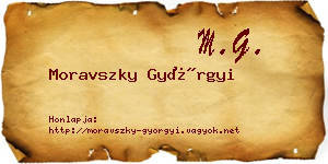 Moravszky Györgyi névjegykártya